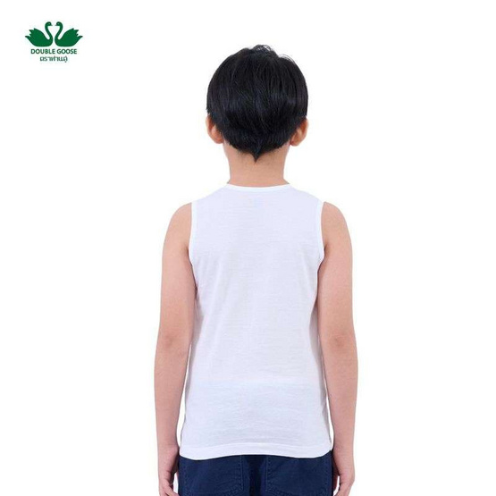 ห่านคู่ เสื้อแขนกุด เด็กชาย สีขาว Junior Collection