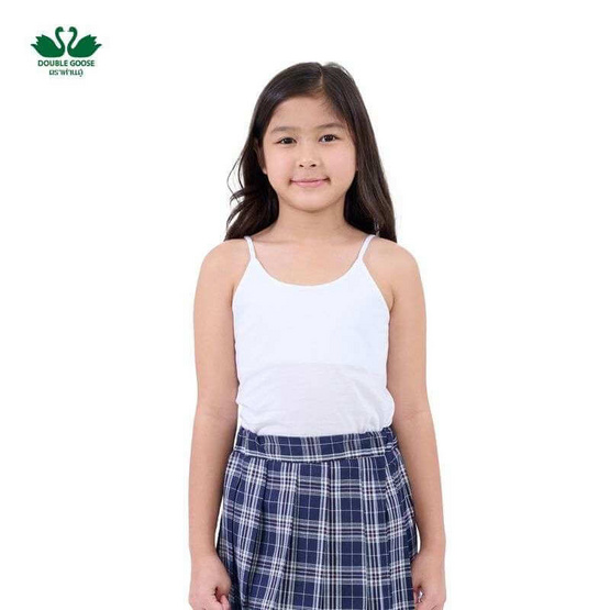 ห่านคู่ เสื้อสายเดี่ยว เด็กหญิง สีขาว Junior Collection