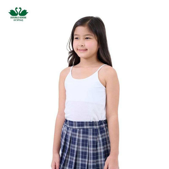 ห่านคู่ เสื้อสายเดี่ยว เด็กหญิง สีขาว Junior Collection