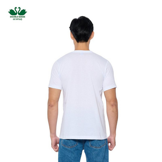 ห่านคู่ เสื้อยืดผู้ชาย คอวี สีขาว รุ่น Classic