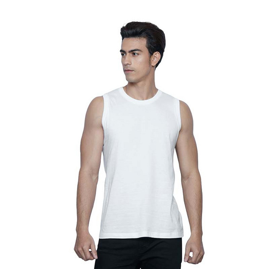 ห่านคู่ เสื้อแขนกุดผู้ชาย สีขาว รุ่น Classic ห่านคู่ เสื้อแขนกุดผู้ชาย สีขาว รุ่น Classic
