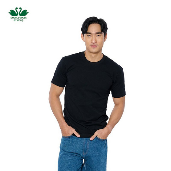 ห่านคู่ เสื้อยืดผู้ชาย คอกลม สีดำ รุ่น Classic