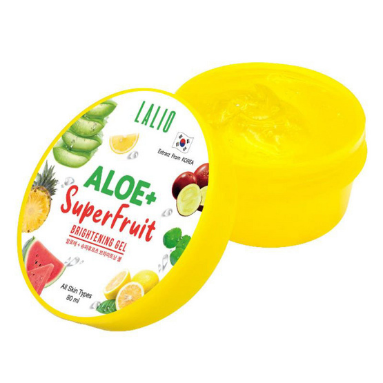 LALIO เจลบำรุงผิว ALOE PLUS SUPERFRUIT BRIGHTENING GEL 80 มล. (แพ็ก 3 ชิ้น)