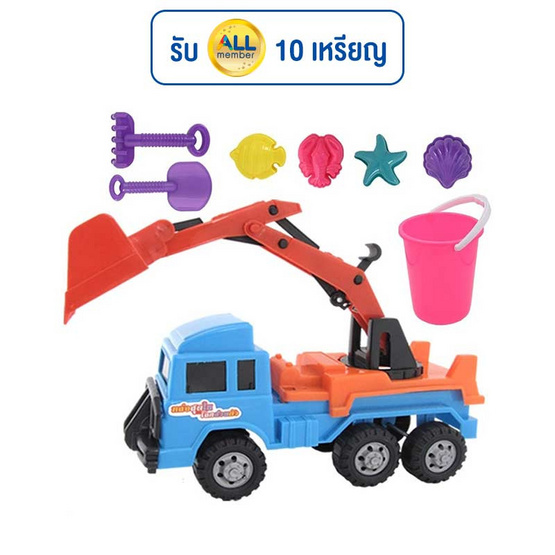 SR TOYS รถตักดิน+ชุดตักทรายถัง (1 ชุด) SR TOYS รถตักดิน+ชุดตักทรายถัง (1 ชุด)
