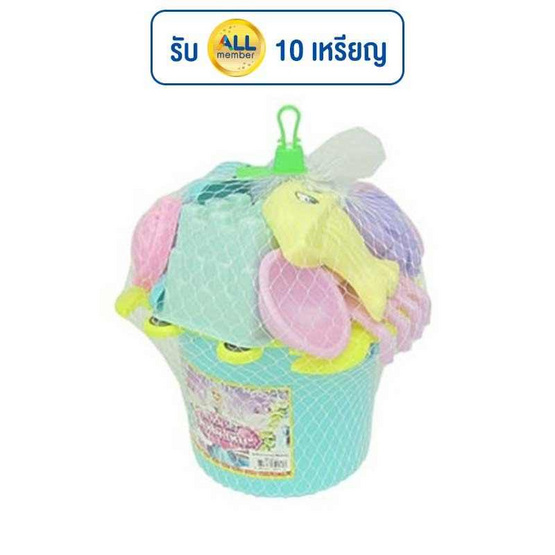 SR TOYS ชุดตักทรายถาดปู สีพาสเทล (1 ชุด)
