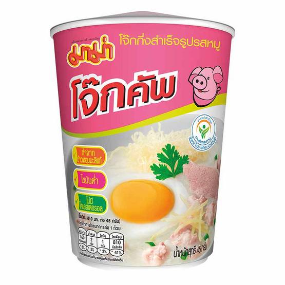 มาม่า โจ๊กคัพ รสหมู 45 กรัม (แพ็ก 3 ถ้วย)