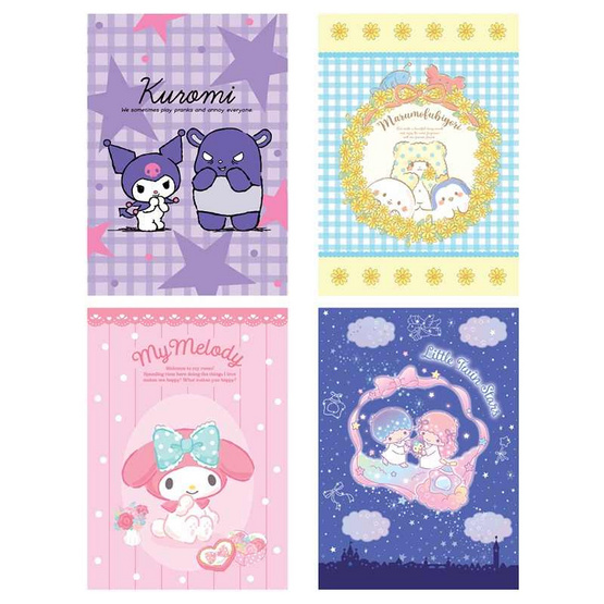 KIAN-DA สมุดปกอ่อน B5 คละลาย Sanrio (แพ็ก 4 เล่ม) KIAN-DA สมุดปกอ่อน B5 คละลาย Sanrio (แพ็ก 4 เล่ม)