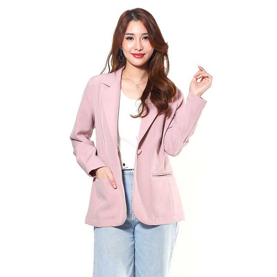 ALL BEAUTE Teagan Blazer สีชมพู