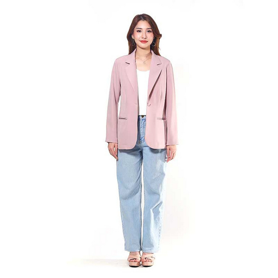 ALL BEAUTE Teagan Blazer สีชมพู