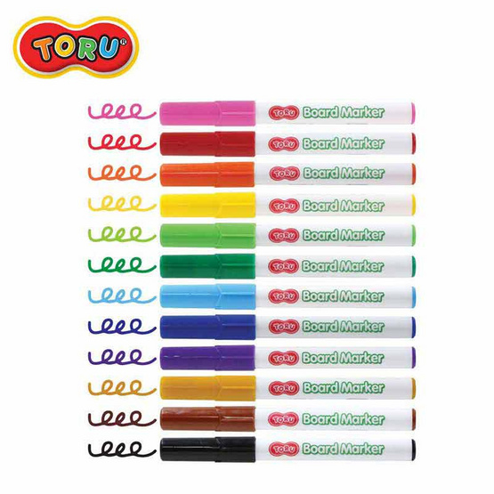 DONG-A ปากกาไวท์บอร์ด 12 สี TORU Board Marker