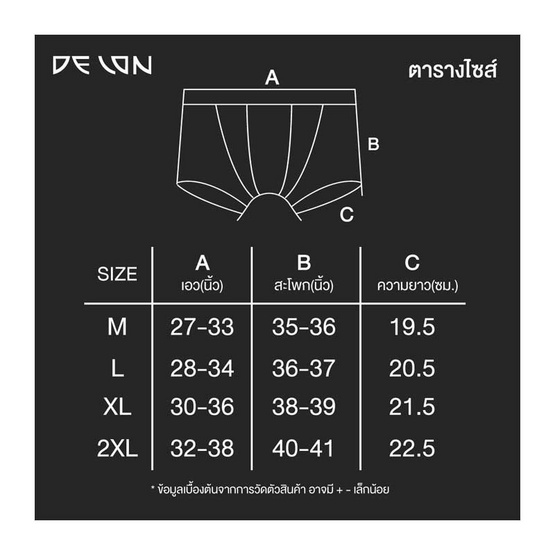 DELON กางเกงชั้นในชาย รุ่น AA9U001 ทรงขาสั้น Seamless ไร้ตะเข็บ แอนตี้แบคทีเรีย