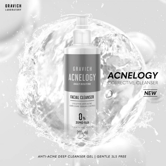Gravich เจลล้างหน้า Acnelogy Corrective Facial Cleanser 200 มล. Gravich เจลล้างหน้า Acnelogy Corrective Facial Cleanser 200 มล.