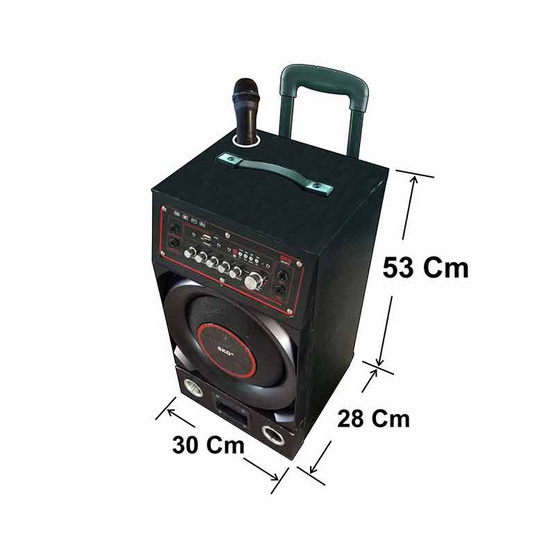 SKG ลำโพงล้อลาก รุ่น AV-8111 พร้อมไมโครโฟนไร้สาย