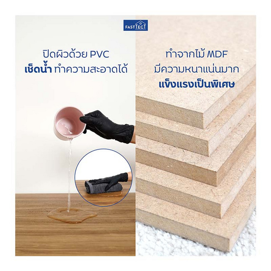 FASTTECT โต๊ะญี่ปุ่นพรีเมี่ยมใหญ่พิเศษ รุ่นขาเหล็กล็อค