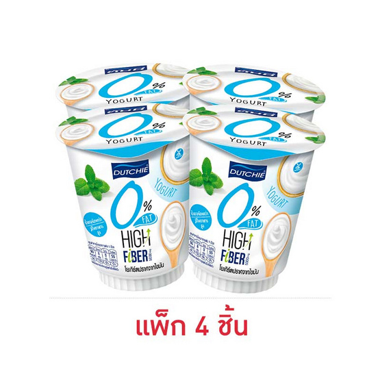 ดัชชี่โยเกิร์ตไขมัน0เปอร์เซ็นต์รสธรรมชาติ 125 กรัม แพ็ค 4