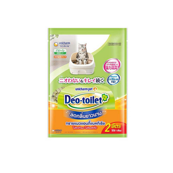 Unicharm Pet ทรายแมวลดกลิ่น Deo-toilet แบบรีฟิล 2 ลิตร