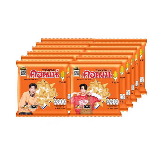 คอนเน่ ข้าวโพดกรอบรสดั้งเดิม 11 กรัม (แพ็ก 12 ชิ้น)