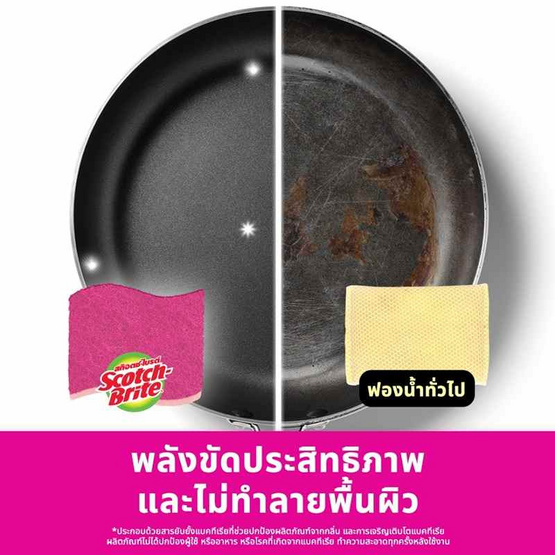 สก๊อตช์ไบรต์แผ่นใยขัดพร้อมฟองน้ำแอนตี้แบคทีเรีย สีชมพูบานเย็น แพ็ก2+1 สก๊อตช์ไบรต์แผ่นใยขัดพร้อมฟองน้ำแอนตี้แบคทีเรีย สีชมพูบานเย็น แพ็ก2+1