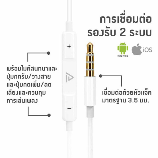 Asaki หูฟังเอียร์บัด รุ่น A-K6111MP