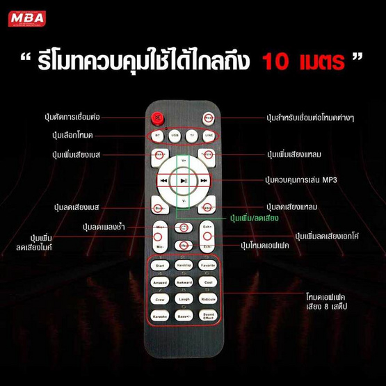 MBA ลำโพงบลูทูธ รุ่น E280 (M1)