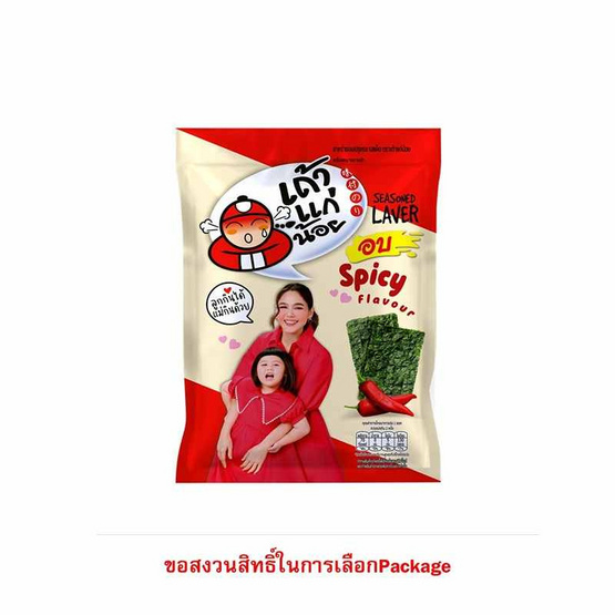 เถ้าแก่น้อย สาหร่ายอบ รสเผ็ด 12 กรัม คละลาย (แพ็ก 6 ชิ้น)