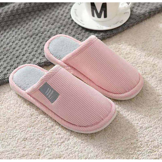 รองเท้าใส่ในบ้าน พื้นยาง กันลื่น slipper สลิปเปอร์ สีพื้น