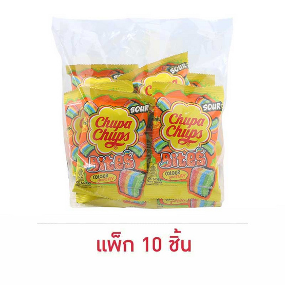 จูปาจุ๊ปส์ เยลลี่ซาวส์ไบท์ 24.2 กรัม (แพ็ก 10 ชิ้น) จูปาจุ๊ปส์ เยลลี่ซาวส์ไบท์ 24.2 กรัม (แพ็ก 10 ชิ้น)