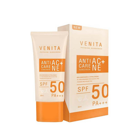 Venita ครีมกันแดด Anti Acne Care Sunscreen SPF50/PA+++ 30 มล.