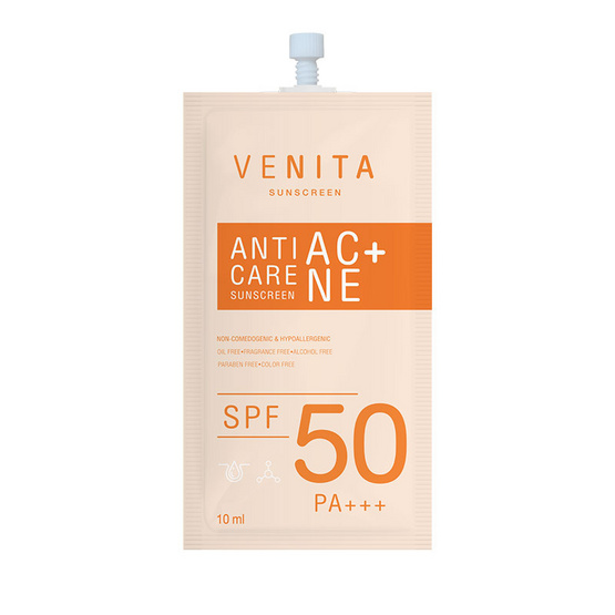 Venita ครีมกันแดด Anti-Acne Care Sunscreen SPF 50 PA+++PLUS 10 มล.