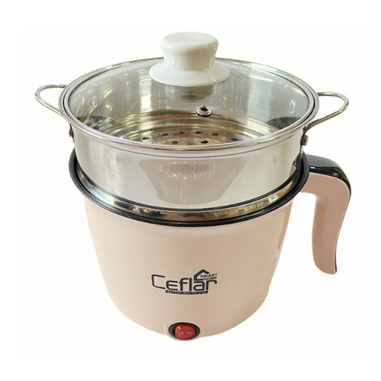 Ceflar หม้ออเนกประสงค์พร้อมชั้นนึ่งสแตนเลส 1.8 ลิตร รุ่น CSH-07 Ceflar หม้ออเนกประสงค์พร้อมชั้นนึ่งสแตนเลส 1.8 ลิตร รุ่น CSH-07