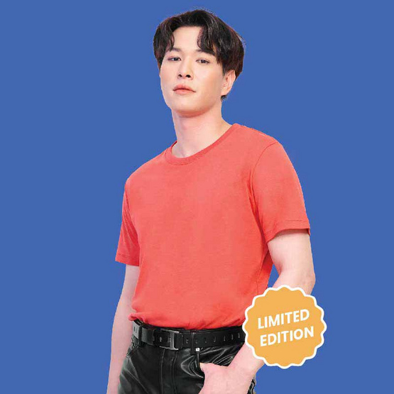 M2S Lifestyle เสื้อยืดคอกลมชาย ส้มนีออน M2S Lifestyle เสื้อยืดคอกลมชาย ส้มนีออน