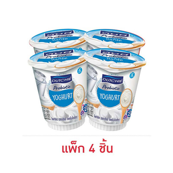 ดัชชี่ โยเกิร์ต โพรไบโอติก ธรรมชาติ 125 กรัม (แพ็ก 4 ชิ้น)