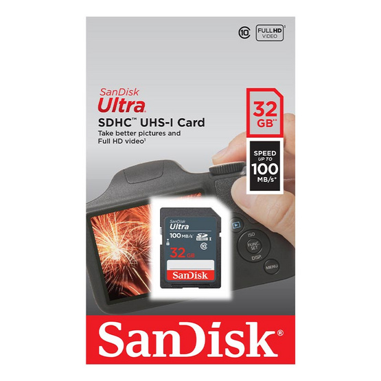 SanDisk SD การ์ด รุ่น Ultra SDHC SDUNR 32GB