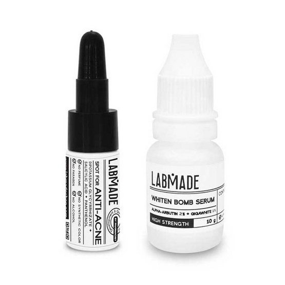 LABMADE เซ็ทดูแลสิว Acne Clear Set (เซรั่ม Whiten Bomb Serum 10 กรัม + เซรั่ม Spot For Anti Acne 6 กรัม)