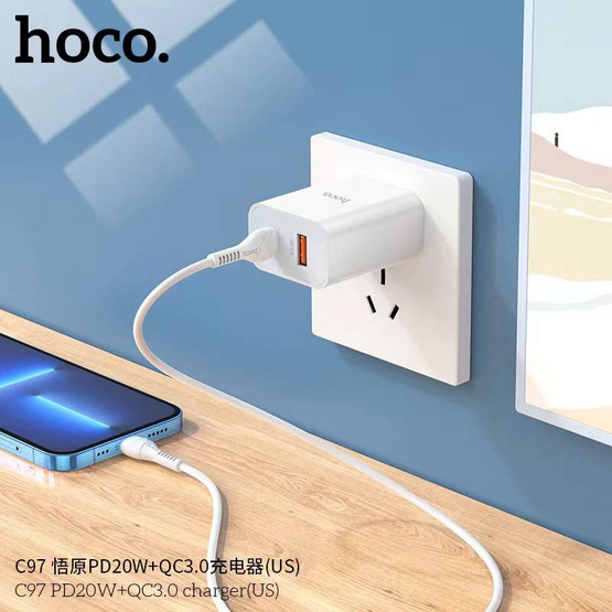 Hoco หัวชาร์จ รุ่น C97 Lightning