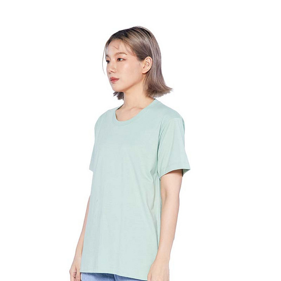 DOUBLE GOOSE เสื้อยืดคอกลม รุ่น Essential สีเขียว