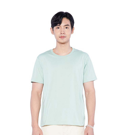 DOUBLE GOOSE เสื้อยืดคอกลม รุ่น Essential สีเขียว