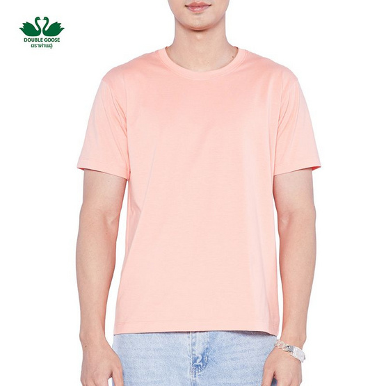 DOUBLE GOOSE เสื้อยืดคอกลม รุ่น Essential สีส้ม