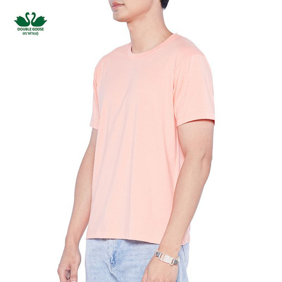 DOUBLE GOOSE เสื้อยืดคอกลม รุ่น Essential สีส้ม