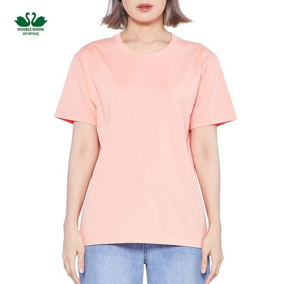 DOUBLE GOOSE เสื้อยืดคอกลม รุ่น Essential สีส้ม