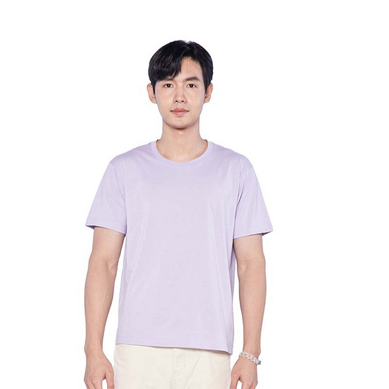 DOUBLE GOOSE เสื้อยืดคอกลม รุ่น Essential สีม่วง