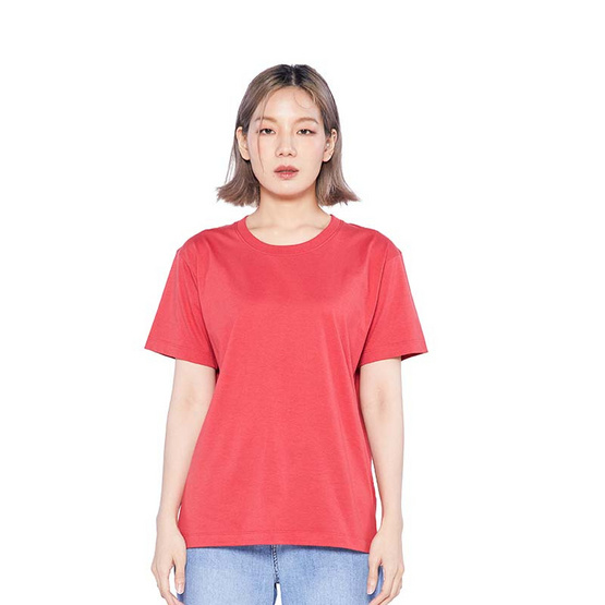 DOUBLE GOOSE เสื้อยืดคอกลม รุ่น Essential สีแดง