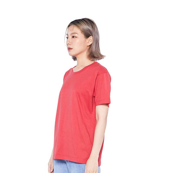 DOUBLE GOOSE เสื้อยืดคอกลม รุ่น Essential สีแดง DOUBLE GOOSE เสื้อยืดคอกลม รุ่น Essential สีแดง
