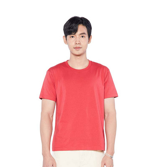 DOUBLE GOOSE เสื้อยืดคอกลม รุ่น Essential สีแดง DOUBLE GOOSE เสื้อยืดคอกลม รุ่น Essential สีแดง