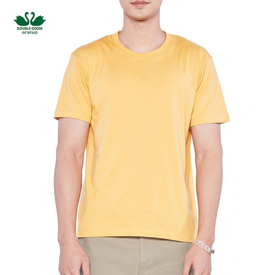 DOUBLE GOOSE เสื้อยืดคอกลม รุ่น Essential สีเหลือง