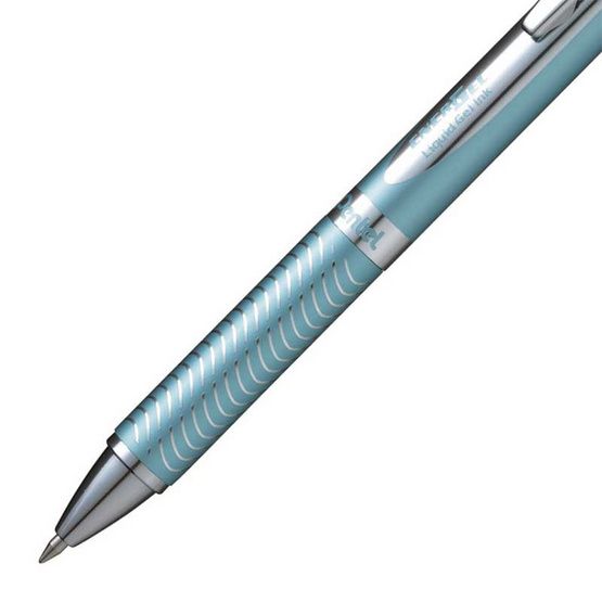 Pentel ปากกาโรลเลอร์หมึกเจล Energel Sterling BL407 ด้ามสีฟ้าอ่อน