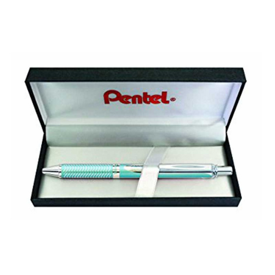 Pentel ปากกาโรลเลอร์หมึกเจล Energel Sterling BL407 ด้ามสีฟ้าอ่อน