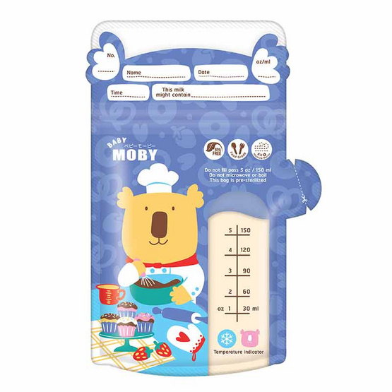 Baby Moby ถุงเก็บน้ำนมแม่ รุ่นทึบแสง ขนาด 5 ออนซ์ (30 ใบ/กล่อง) Baby Moby ถุงเก็บน้ำนมแม่ รุ่นทึบแสง ขนาด 5 ออนซ์ (30 ใบ/กล่อง)
