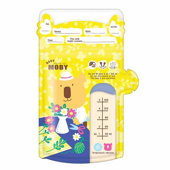 Baby Moby ถุงเก็บน้ำนมแม่ รุ่นทึบแสง ขนาด 5 ออนซ์ (30 ใบ/กล่อง) Baby Moby ถุงเก็บน้ำนมแม่ รุ่นทึบแสง ขนาด 5 ออนซ์ (30 ใบ/กล่อง)