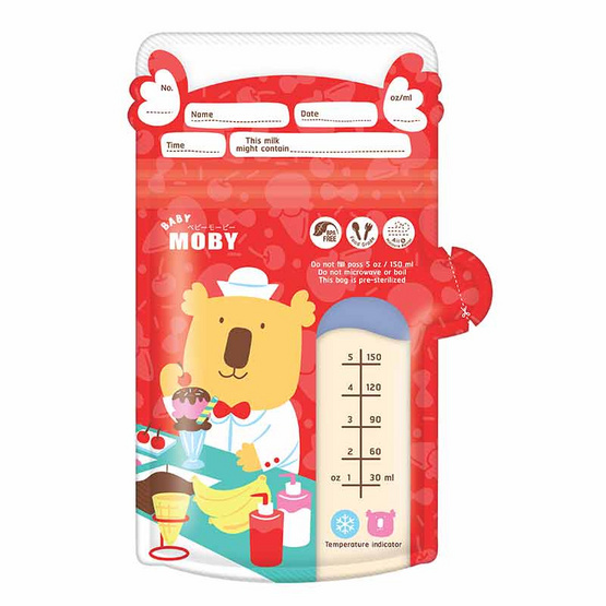 Baby Moby ถุงเก็บน้ำนมแม่ รุ่นทึบแสง ขนาด 5 ออนซ์ (30 ใบ/กล่อง) Baby Moby ถุงเก็บน้ำนมแม่ รุ่นทึบแสง ขนาด 5 ออนซ์ (30 ใบ/กล่อง)